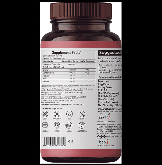 Miduty Liposomal Quercetin Capsule