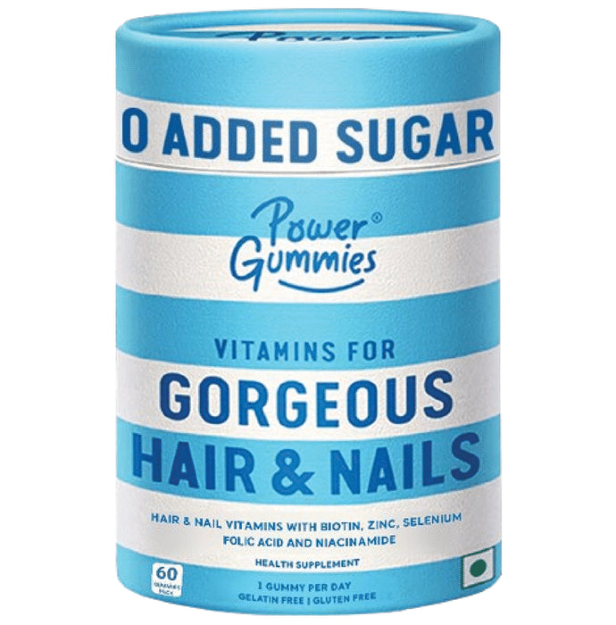Power Gummies- Hair & Nail Vitamin with Biotin | Gelatin & Gluten Free - Classic Derma