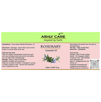 Ashly Care Essential Oil Rosemary