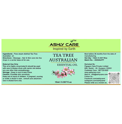 Ashly Care Tea Tree Australian Essential Oil