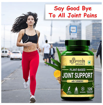 Ayurveda Organics Plant-Based Joint Support with Turmeric Vegetarian Capsule