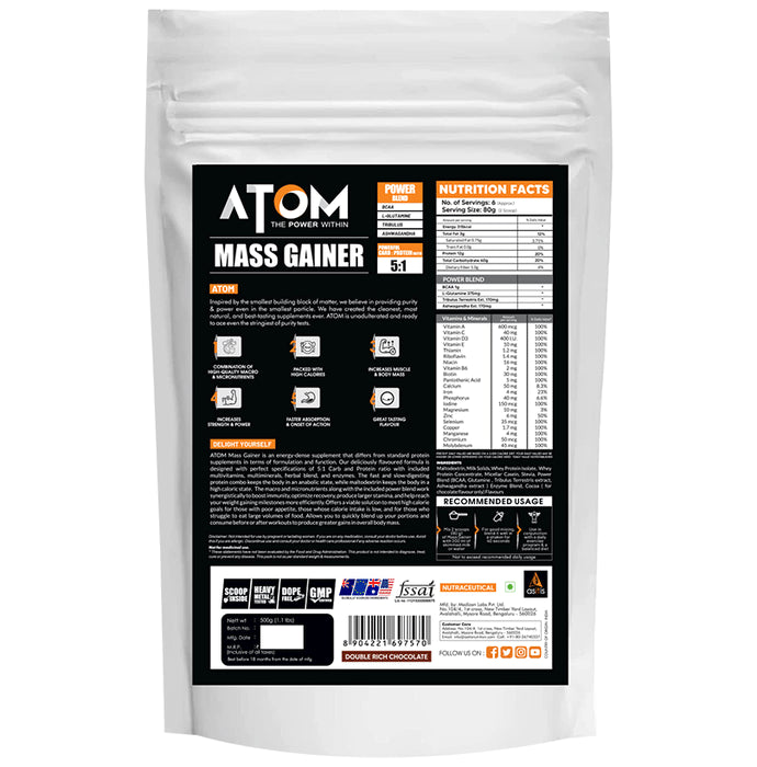 AS-IT-IS Nutrition Atom Mass Gainer Double Rich Chocolate
