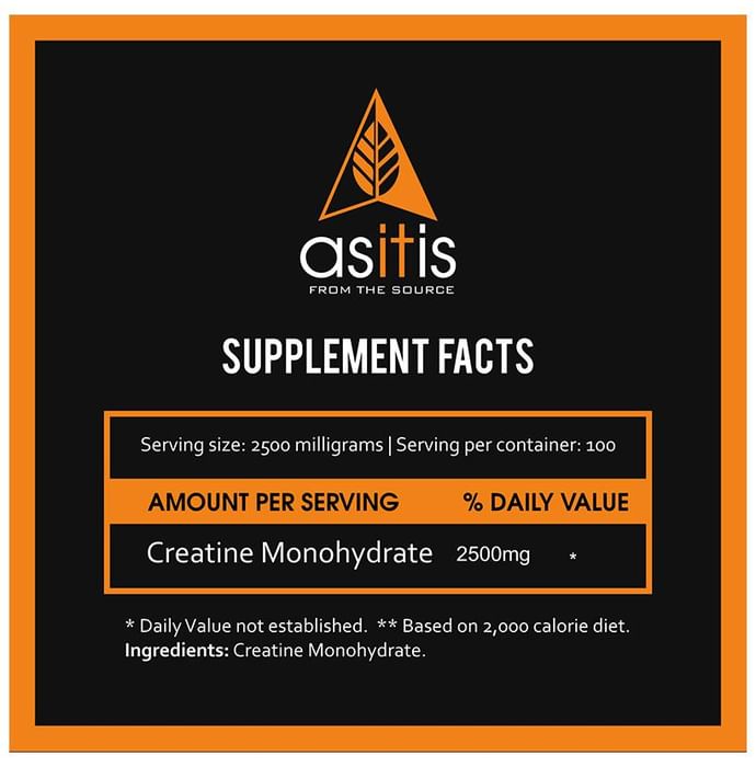 AS-IT-IS Nutrition Creatine Monohydrate for Muscle Building | No Additives or Preservatives