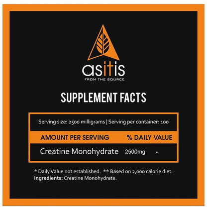 AS-IT-IS Nutrition Creatine Monohydrate for Muscle Building | No Additives or Preservatives
