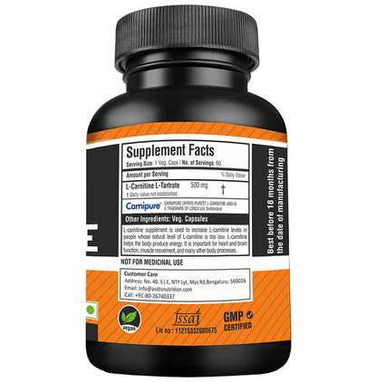 AS-IT-IS Nutrition L-Carnitine Vegicap