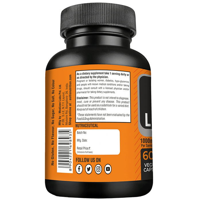 AS-IT-IS Nutrition L-Glutamine 1000mg Vegicap