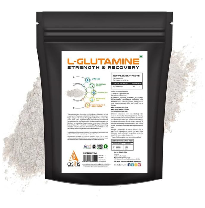 AS-IT-IS Nutrition L-Glutamine Powder