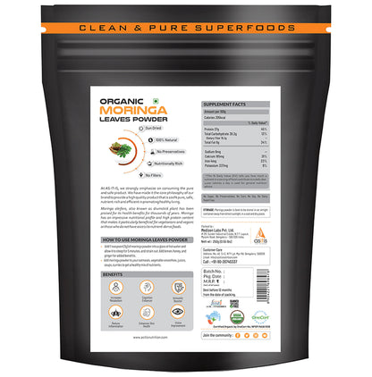 AS-IT-IS Nutrition Organic Moringa Leaves Powder