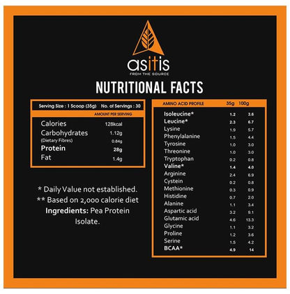 AS-IT-IS Nutrition Pea Protein Isolate Powder