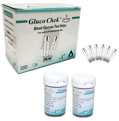 Aspen Gluco Chek 5 Seconds Blood Glucose Test Strip - Classic Derma