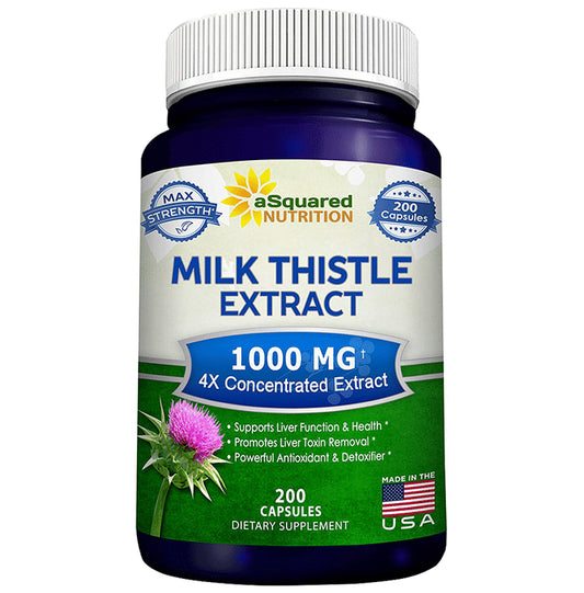 Asquared Nutrition Milk Thistle Extract 1000mg Capsule - Classic Derma