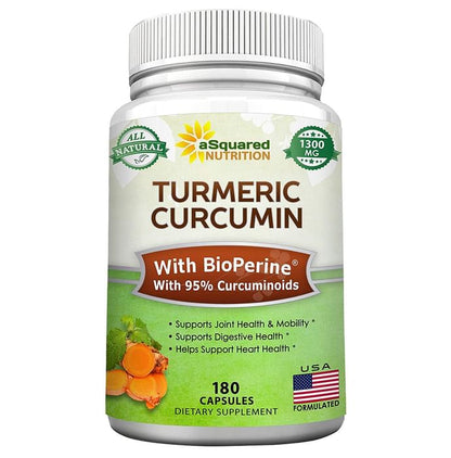 Asquared Nutrition Turmeric Curcumin Capsule - Classic Derma