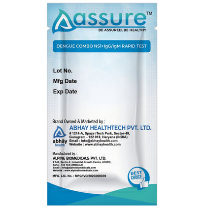 Assure Dengue Combo NS1+IgG/IgM Rapid Test Kit