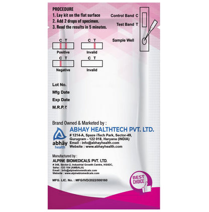 Assure One Step Pregnancy Test Kit