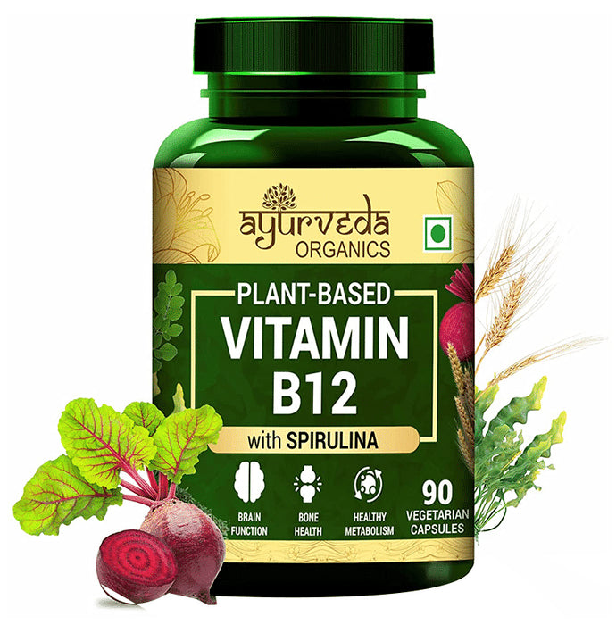 Ayurveda Organics Plant-Based Vitamin B12 Vegetarian Capsule - Classic Derma