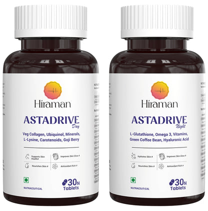 Astadrive Combo Pack of Day & Night (30 Each) - Classic Derma