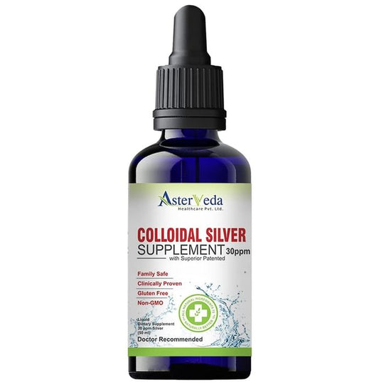 Asterveda Colloidal Silver Supplement 30ppm - Classic Derma