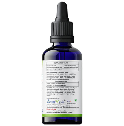 Asterveda Colloidal Silver Supplement 30ppm