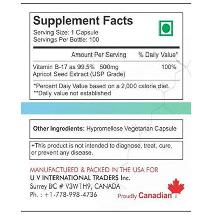 Asterveda Vitamin B17 Amygadlin from Apricot Extract | Capsule