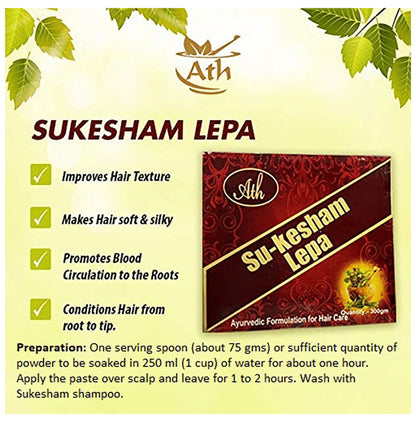 Ath Su-Kesham Hair Care Kit 1 Month Pack (Hair Oil + Shampoo + Capsule + Tablet + Lepa)