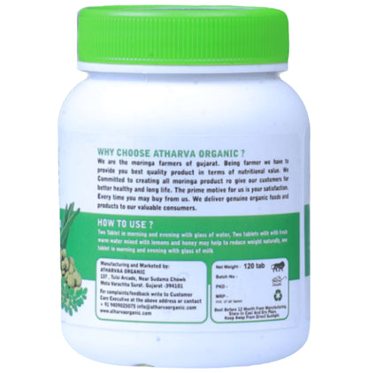 Atharvaa Organic Moringa Tablet (120 Each)