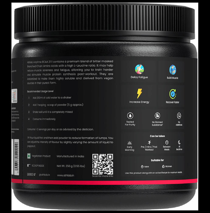 Athlab Anytime BCAA Powder Unflavored