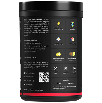 Athlab Hypr Pre-Workout Powder Lemon