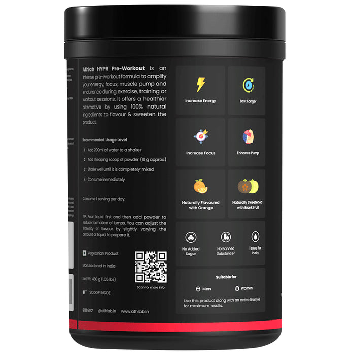 Athlab Hypr Pre-Workout Powder Orange Blast