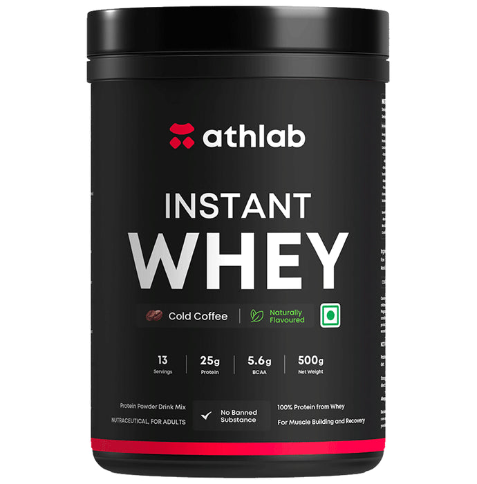 Athlab Instant Whey Protein Powder Cold Coffee - Classic Derma