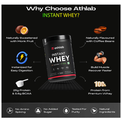 Athlab Instant Whey Protein Powder Cold Coffee
