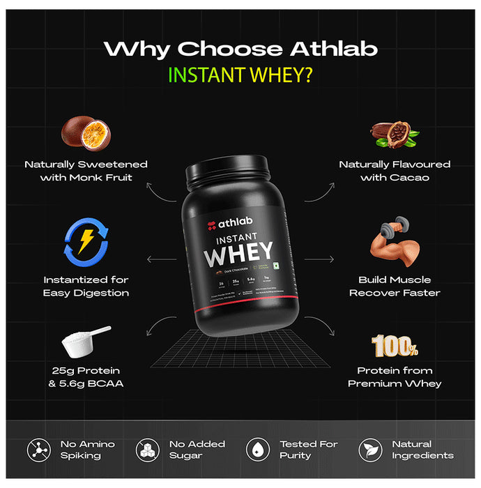 Athlab Instant Whey Protein Powder Dark Chocolate
