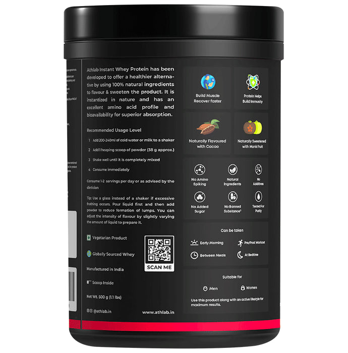 Athlab Instant Whey Protein Powder Dark Chocolate