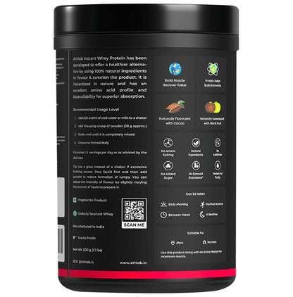Athlab Instant Whey Protein Powder Dark Chocolate