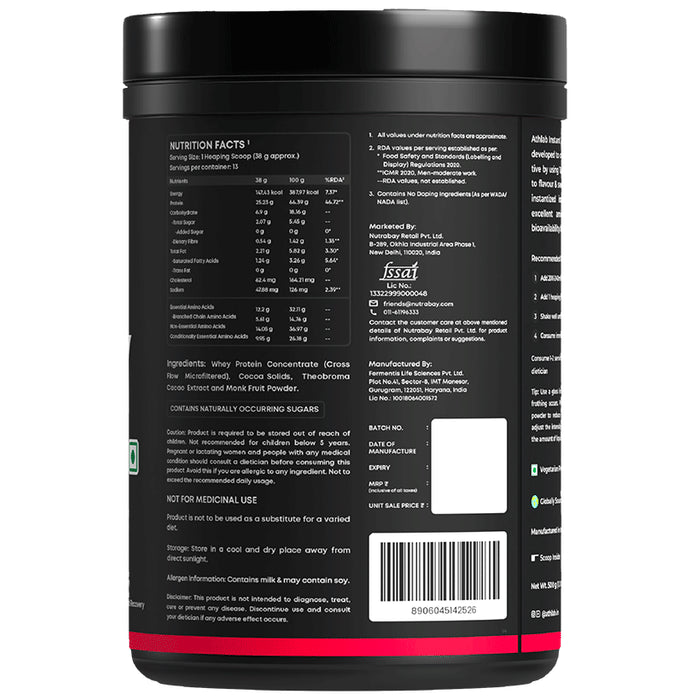 Athlab Instant Whey Protein Powder Dark Chocolate