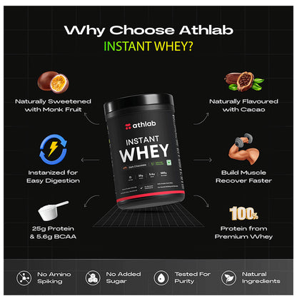 Athlab Instant Whey Protein Powder Dark Chocolate