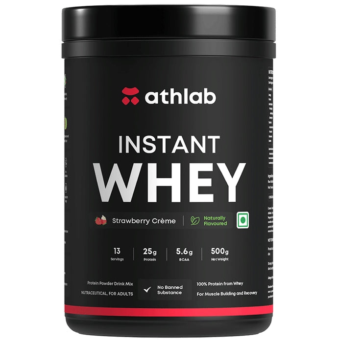 Athlab Instant Whey Protein Powder Strawberry Creme - Classic Derma