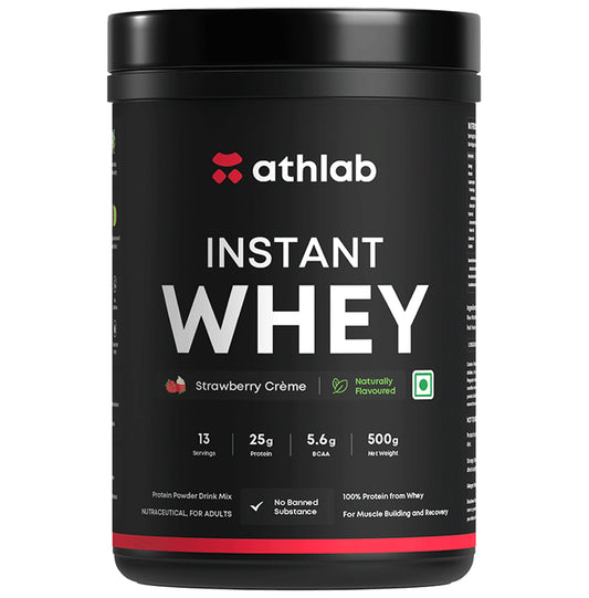 Athlab Instant Whey Protein Powder Strawberry Creme - Classic Derma