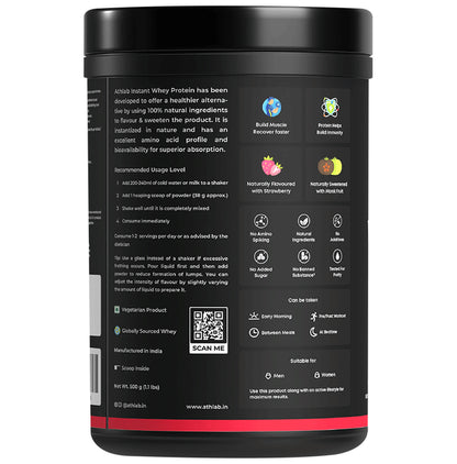Athlab Instant Whey Protein Powder Strawberry Creme
