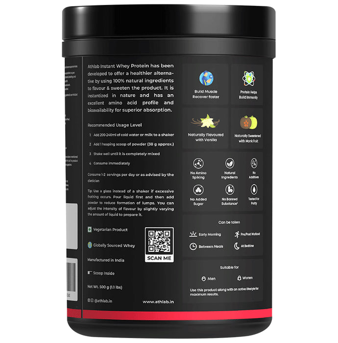 Athlab Instant Whey Protein Powder Vanilla Bean