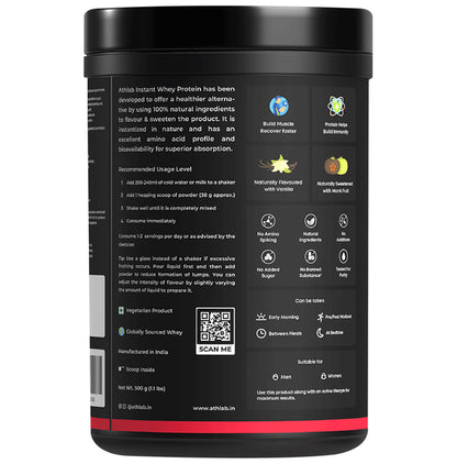 Athlab Instant Whey Protein Powder Vanilla Bean