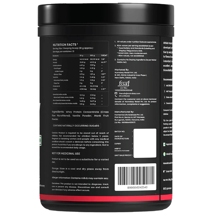 Athlab Instant Whey Protein Powder Vanilla Bean