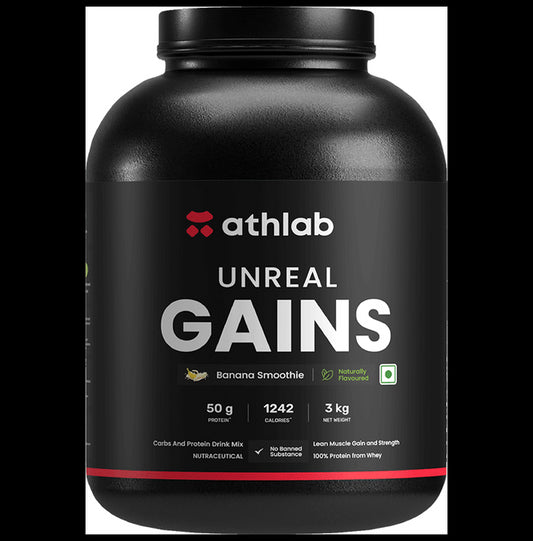 Athlab Unreal Gains Powder Banana Smoothie - Classic Derma