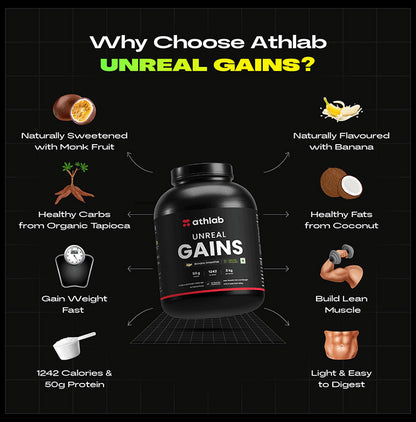 Athlab Unreal Gains Powder Banana Smoothie