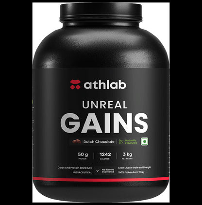 Athlab Unreal Gains Powder Dutch Chocolate - Classic Derma