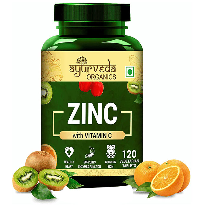 Ayurveda Organics Zinc with Vitamin C Vegetarian Tablet - Classic Derma