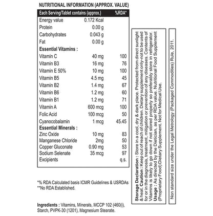 Atoroz Daily Multivitamin Tablet for Daily Immunity & Energy