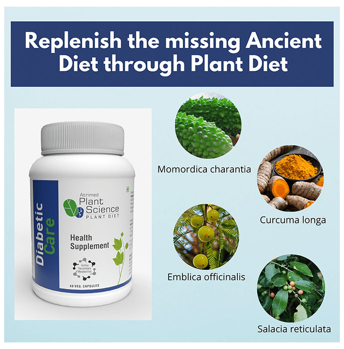 Atrimed Plant Science Plant Diet Diabetic Care Veg. Capsule