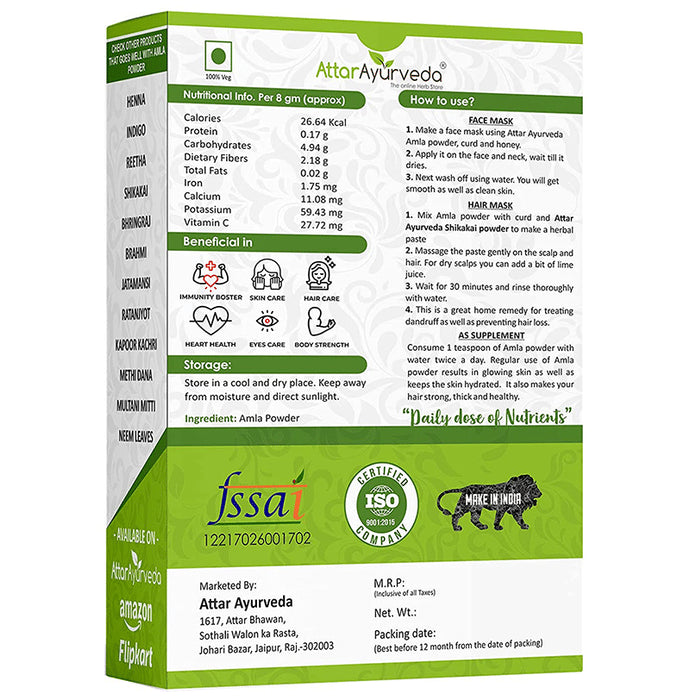 Attar Ayurveda Pure & Natural Amla Powder