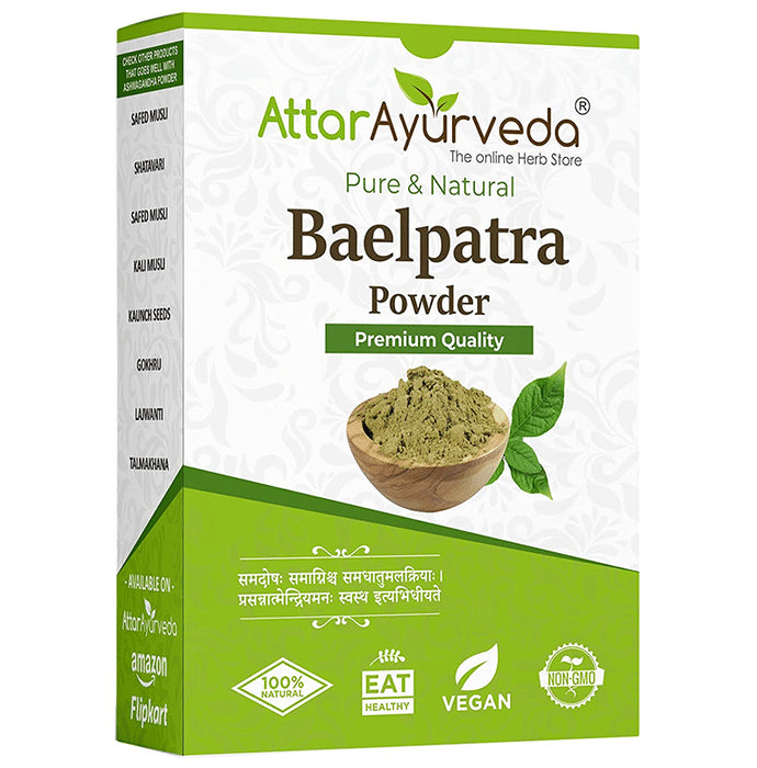 Attar Ayurveda Pure and Natural Baelpatra Powder - Classic Derma