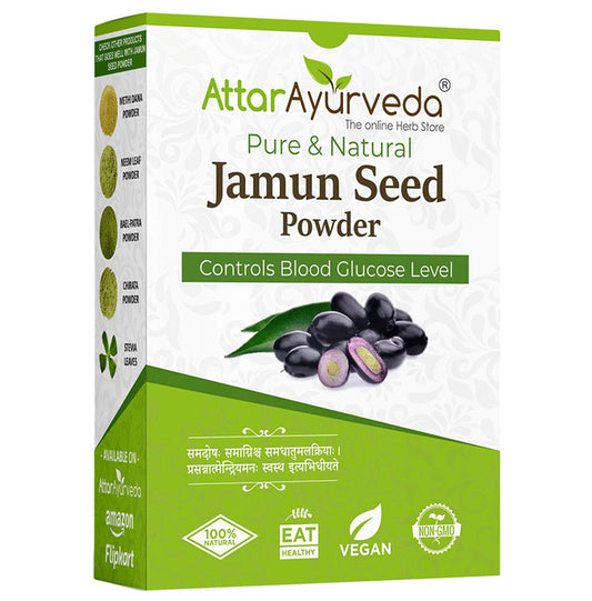 Attar Ayurveda Pure and Natural Jamun Seed Powder - Classic Derma